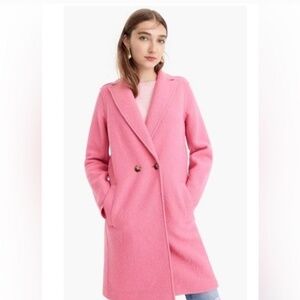 J. Crew pink Daphne coat boiled wool size 6